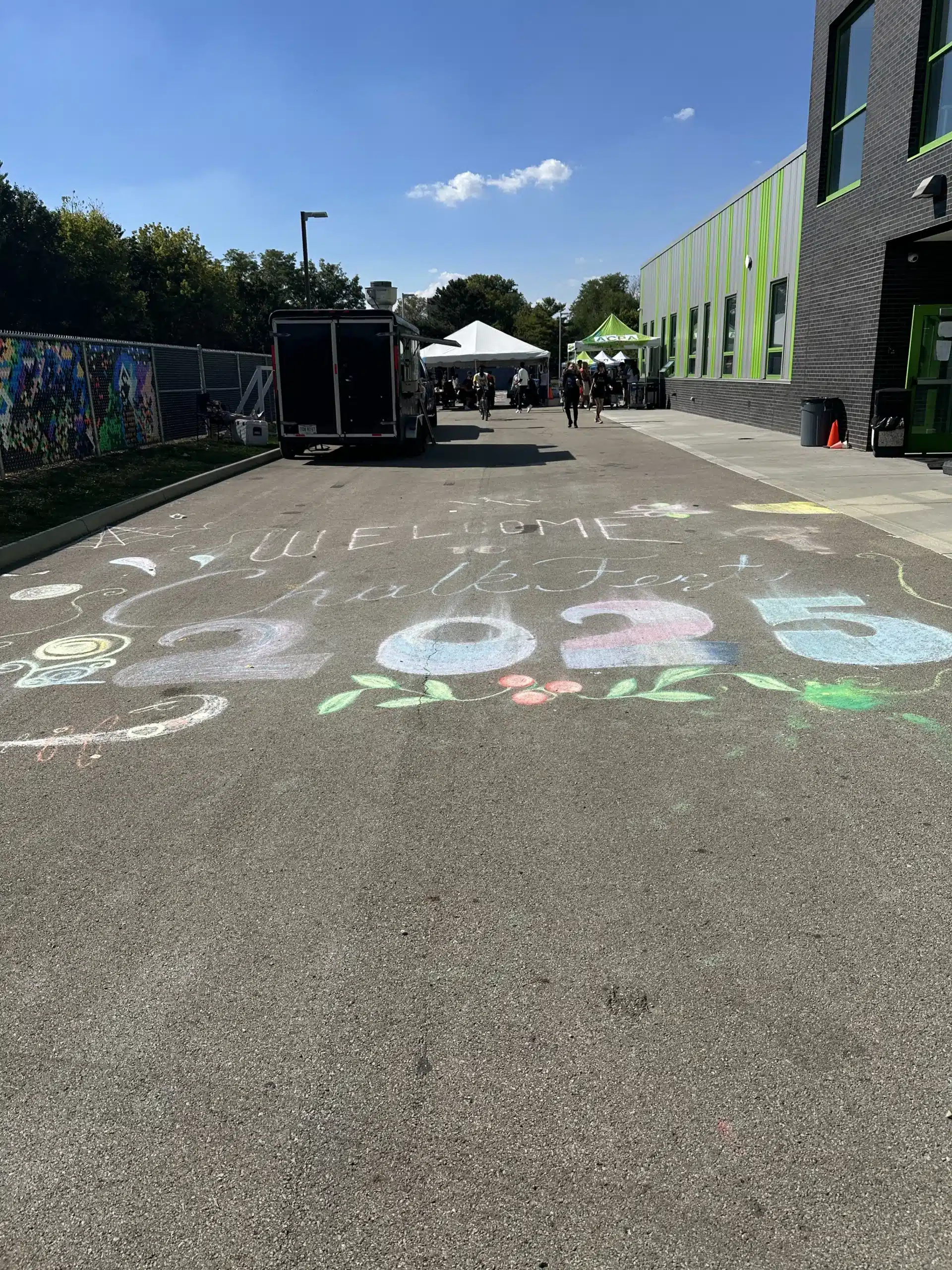 Chalk art welcoming class of 2025